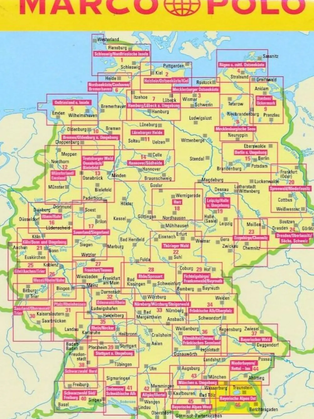 Marco Polo Duitsland|Wegenkaart FZK01 Schleswig Noord-Friese Wadden