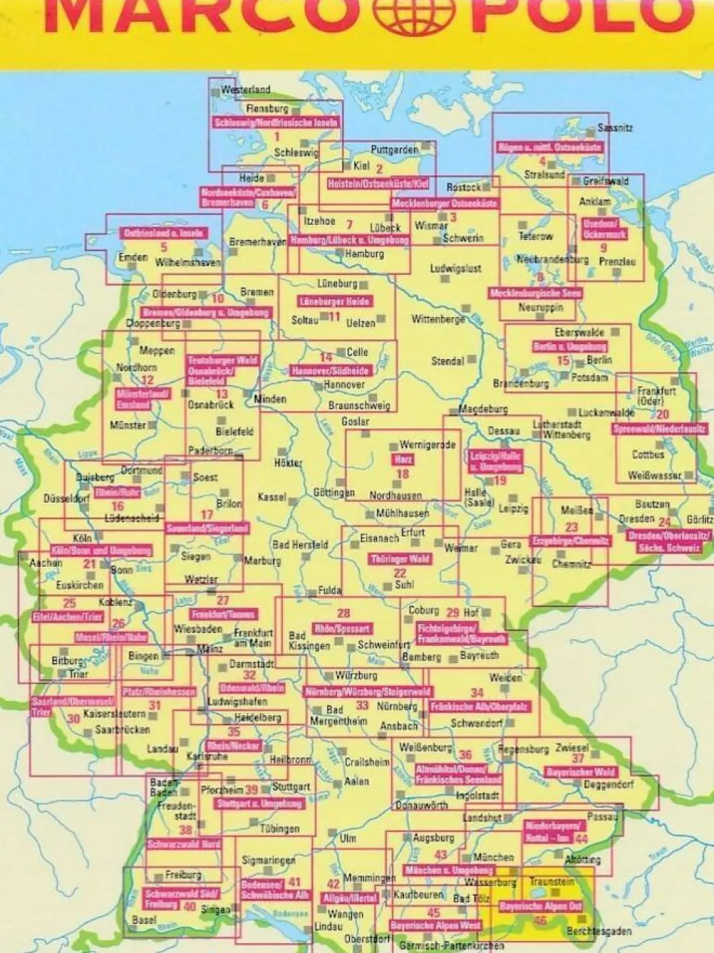 Marco Polo Duitsland|Wegenkaart FZK 46 Bayerische Alpen Ost