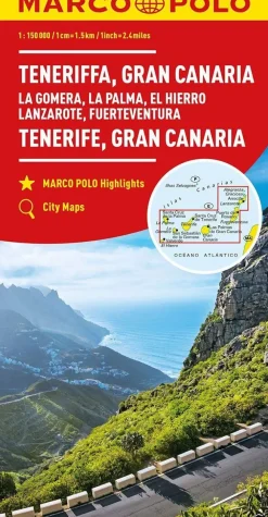 Marco Polo Spanje & Portugal|Wegenkaart Tenerife, Gran Canaria