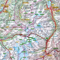 Marco Polo Zwitserland|Wegenkaart Zwitserland Oost Centraal