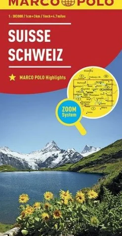 Marco Polo Zwitserland|Wegenkaart Zwitserland 1:303.000