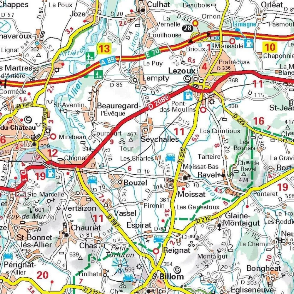 Michelin Frankrijk|522 Auvergne 2025