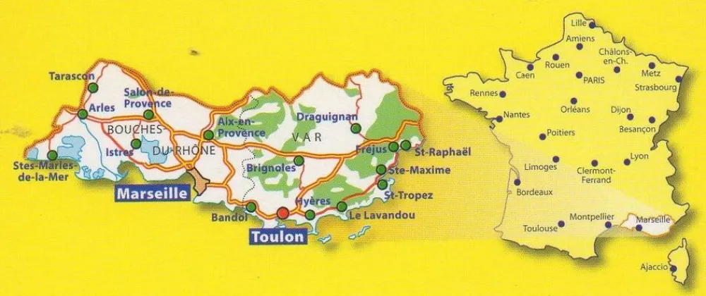 Michelin Frankrijk|Bouches-du-Rhone/ Var 340 1:150.000