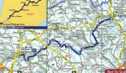 Michelin Wandelen Naar Santiago|Frankrijk|Overzichtskaart Chemin de Compostelle