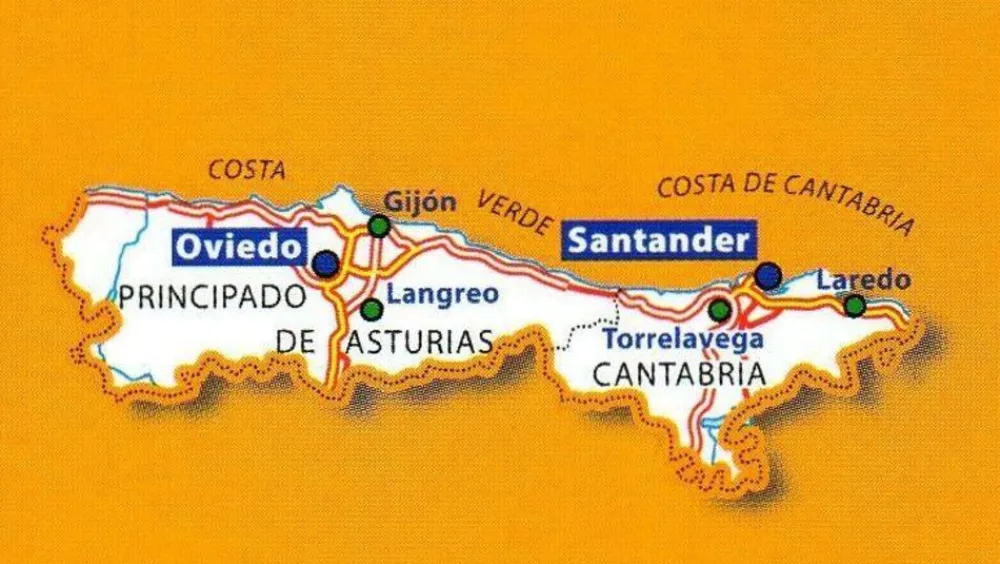 Michelin Spanje & Portugal|Wegenkaart 572 Asturië Cantabrië