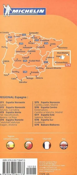 Michelin Spanje & Portugal|Wegenkaart 579 Balearen