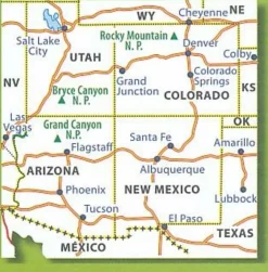 Michelin Verenigde Staten|Wegenkaart 175 Four Corners