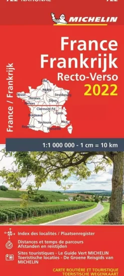 Michelin Frankrijk|Wegenkaart 722 Frankrijk 2022