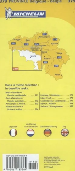 Michelin Benelux|Wegenkaart 379 Henegouwen
