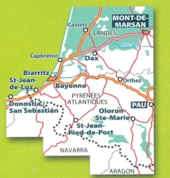 Michelin Frankrijk|Wegenkaart 133 Landes Sud - Côte Basque