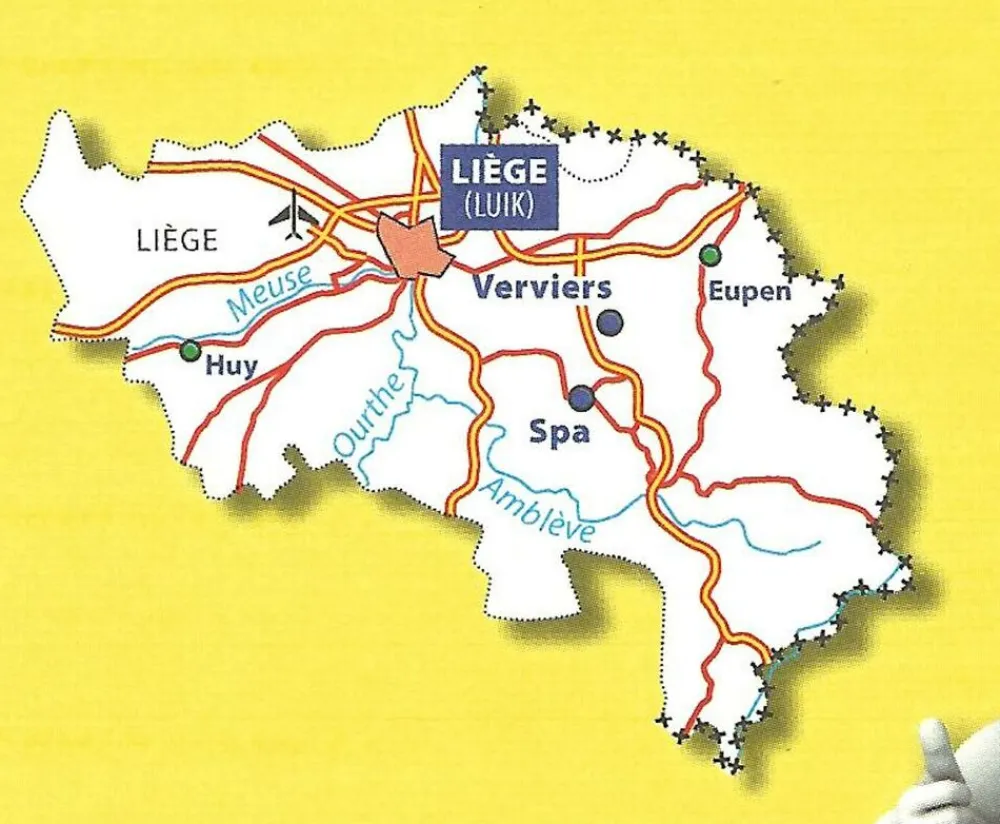 Michelin Benelux|Wegenkaart 376 Luik Provincie