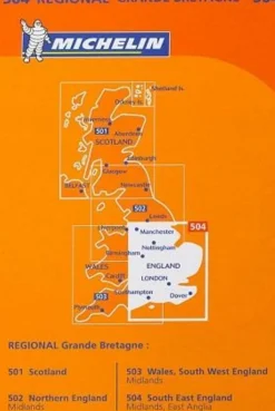 Michelin Groot-Brittanië & Ierland|Wegenkaart 504 South East England & East Anglia