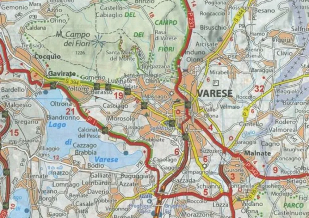 Michelin Italië & Malta|Wegenkaart 359 Umbrië Le Marche