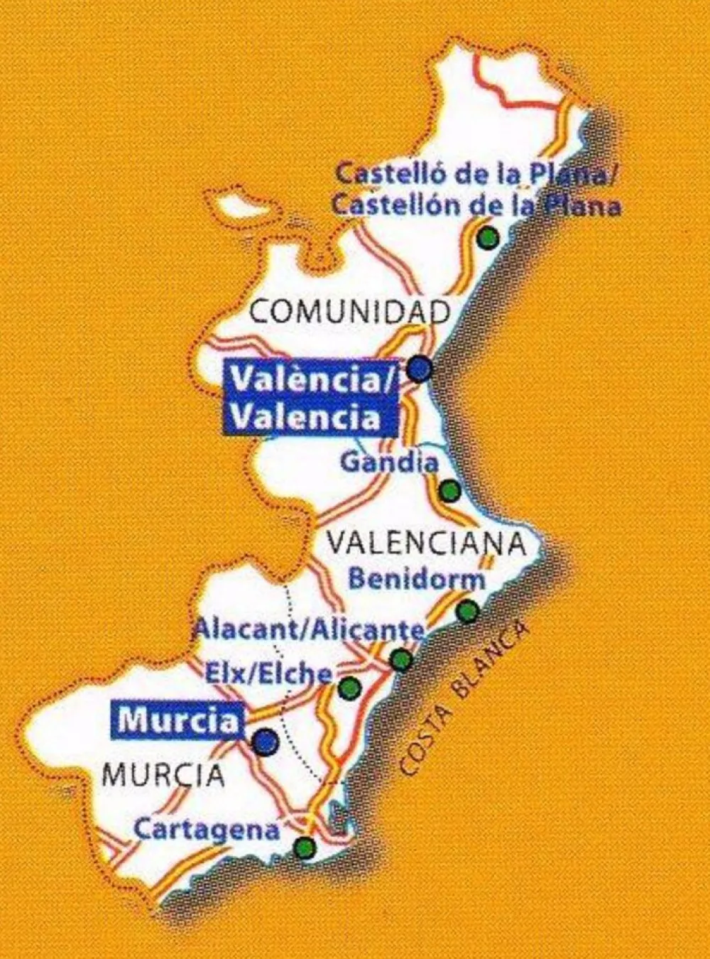 Michelin Spanje & Portugal|Wegenkaart 577 Valencia & Murcia