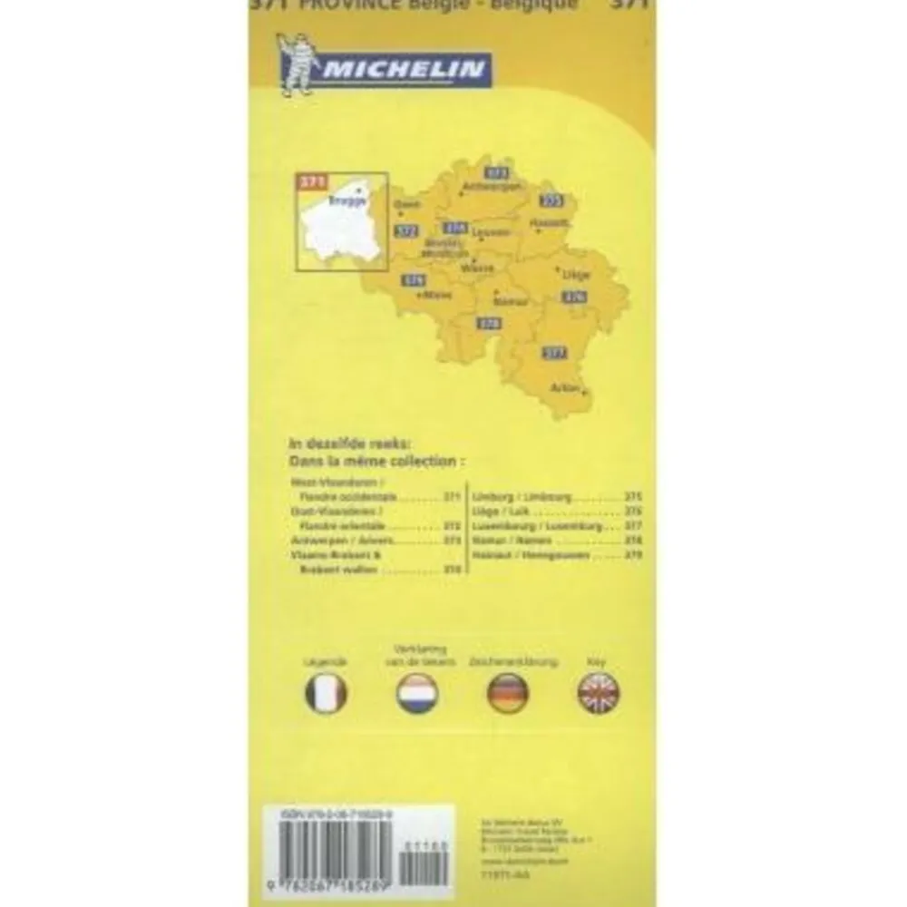 Michelin Benelux|Wegenkaart 371 West-Vlaanderen