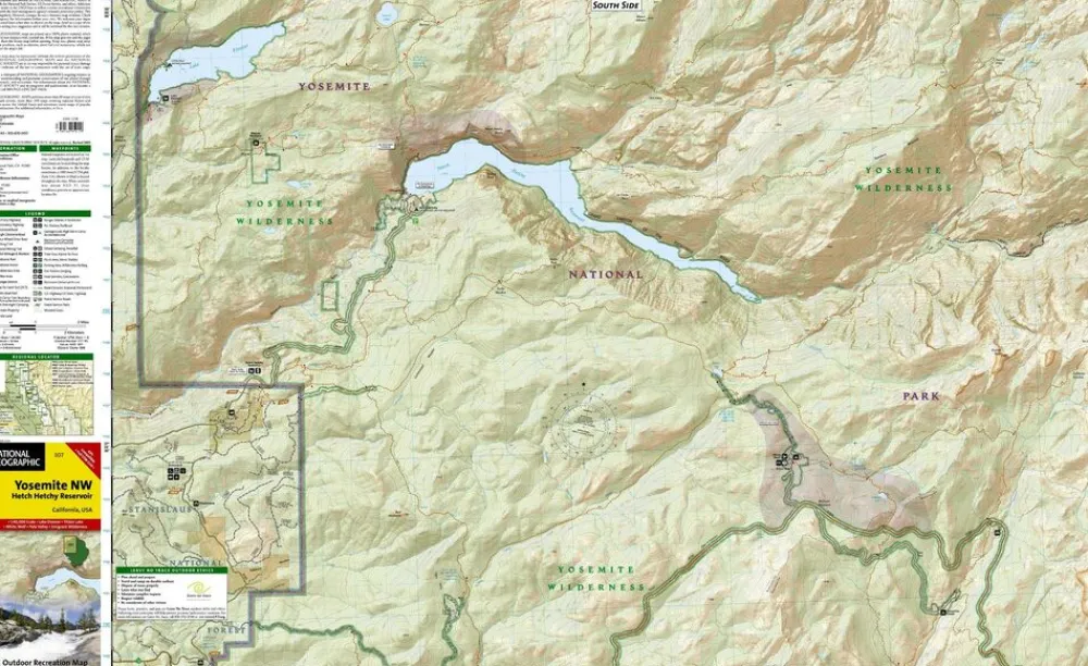 National Geographic Verenigde Staten|Wandelkaart 307 Yosemite Northwest