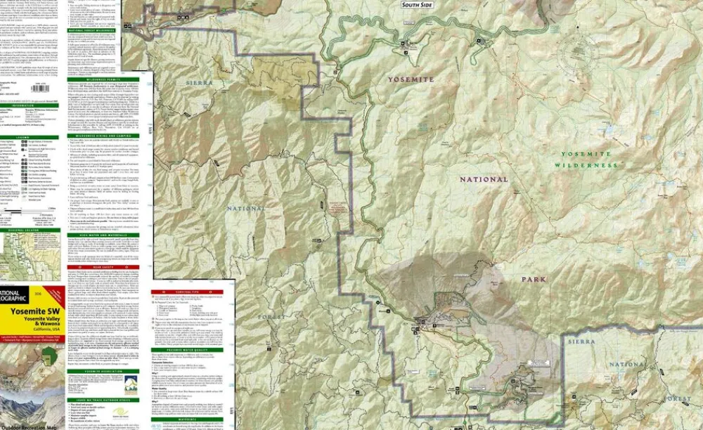 National Geographic Verenigde Staten|Wandelkaart 306 Yosemite Southwest