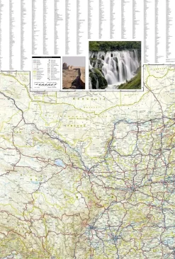 National Geographic China & Mongolië|Wegenkaart China West Adventure Map