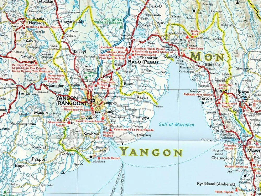 National Geographic Zuidoost-Azië|Wegenkaart Myanmar adventure map
