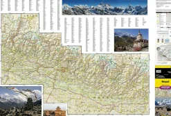 National Geographic Nepal, Bhutan & Tibet|Wegenkaart Nepal Adventure Map