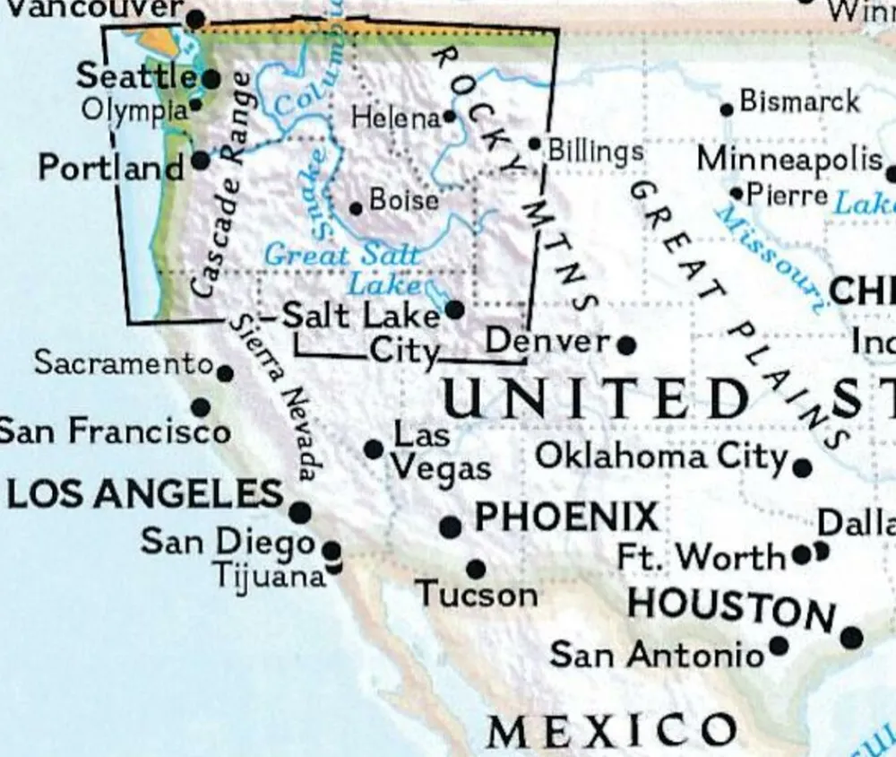 National Geographic Verenigde Staten|Wegenkaart USA Pacific Northwest Adventure map