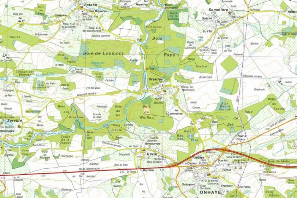 NGIB Benelux|Topografische kaart 54-1/2 Ciney