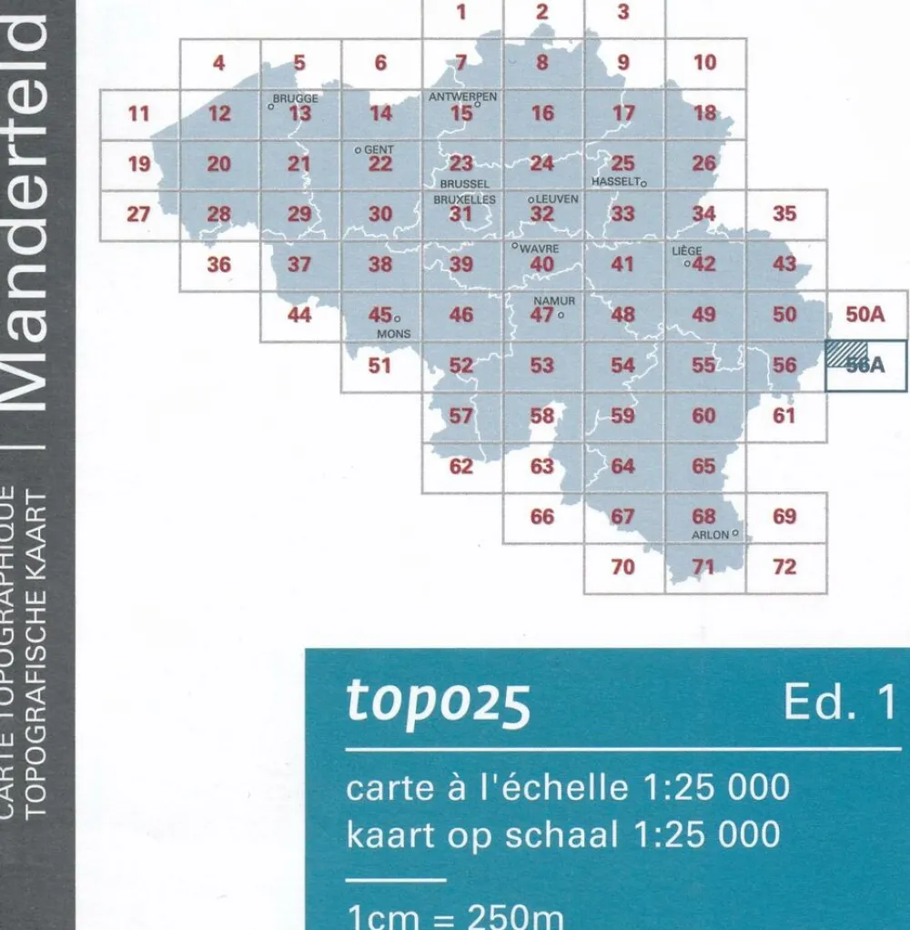 NGIB Benelux|Topografische kaart 56A/1-2 Manderfeld