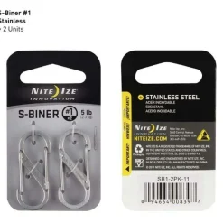 Nite Ize Bevestiging|Bevestiging|S-Biner #1 Silver Twee stuks