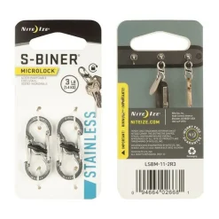 Nite Ize Bevestiging|Bevestiging|S-Biner RVS Microlock Stainless Twee stuks