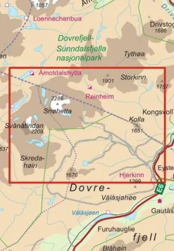 Nordeca Turkart Scandinavië & Ijsland|Wandelkaart 2784 Snoheim