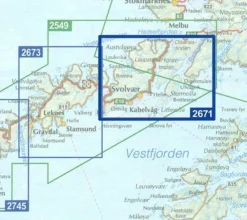 Nordeca Turkart Scandinavië & Ijsland|Wandelkaart 2671 Vagan