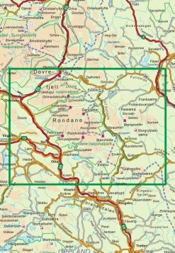 Nordeca Turkart Scandinavië & Ijsland|Wandelkaart 2716 Rondane