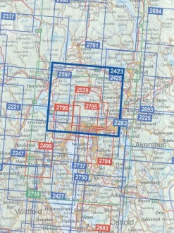 Nordeca Turkart Scandinavië & Ijsland|Wandelkaart 2423 Oslo Nordmark Sommer