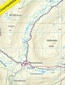 Nordeca Scandinavië & Ijsland|Wandelkaart 3023 Indre Etnefjell 1:50.000