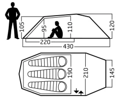 Nordisk Tenten|Oppland 3 LW (2.0) black forest green