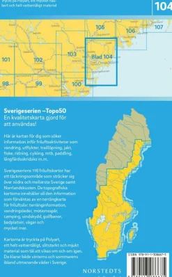 Norstedts Zweden Scandinavië & Ijsland|Topografische wandelkaart 104 Örnsköldsvik