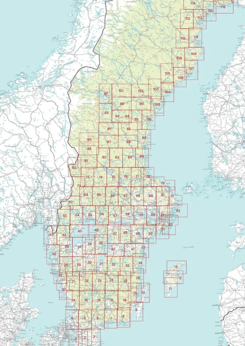 Norstedts Zweden Scandinavië & Ijsland|Topografische wandelkaart 11 Södra Gotland