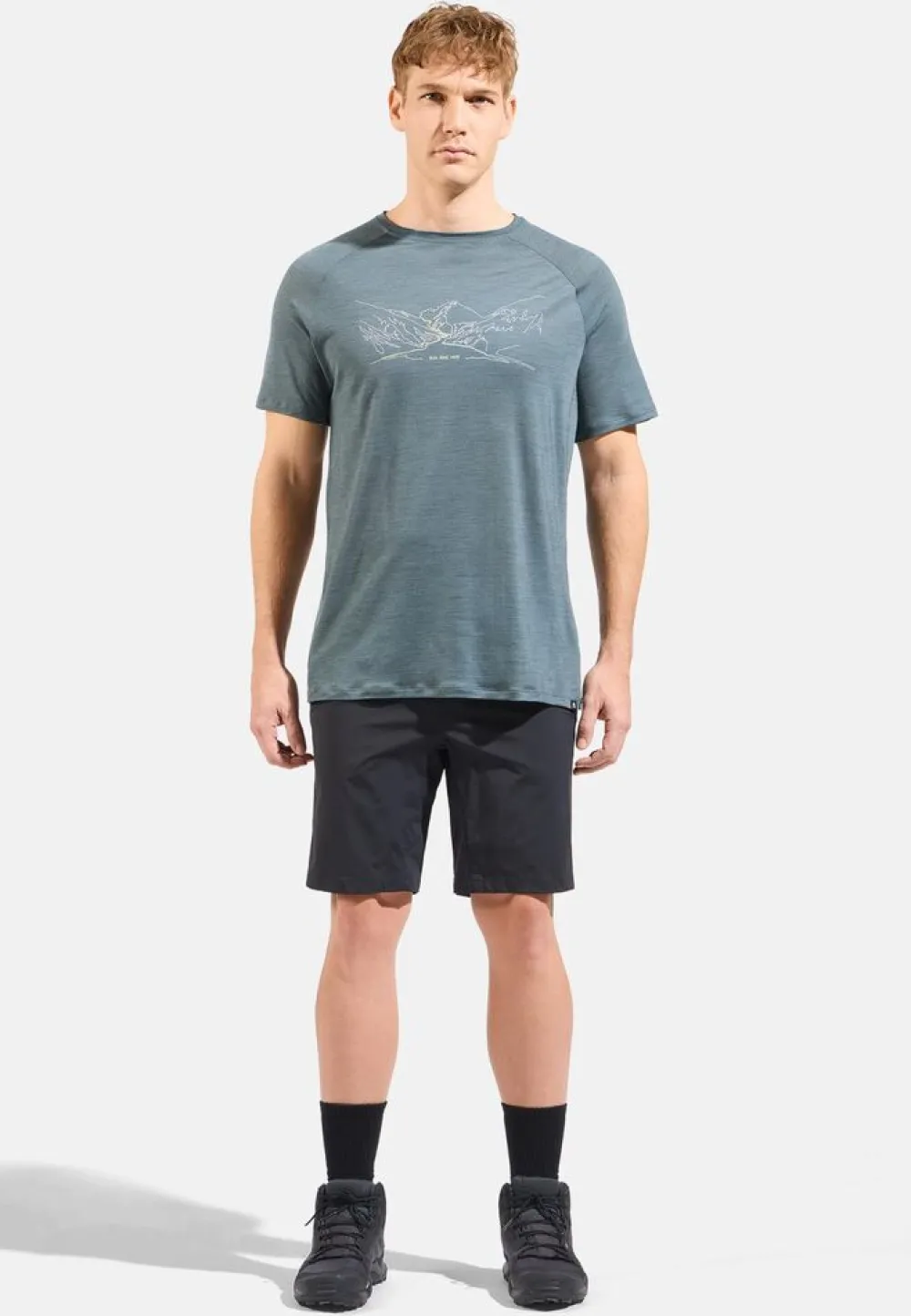Heren Odlo Shirts Heren|Ascent PW130 t-shirt crew s/s 554182