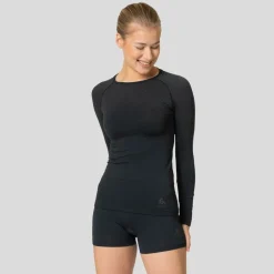 DAMES Odlo Shirts Dames|Ondergoed Dames|BL top crew neck l/s performance light eco 188781