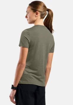 DAMES Odlo Shirts Dames|Merino Tencel Plain Tee T-Shirt Crew Neck wmns