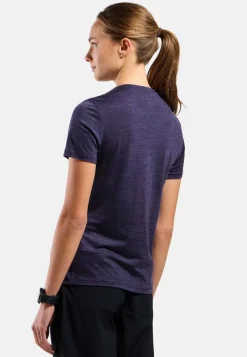 DAMES Odlo Shirts Dames|Merino Tencel Plain Tee T-Shirt Crew Neck wmns