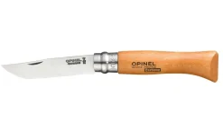 Opinel Messen|N0.08 classic carbon niet rvs/hout virobloc