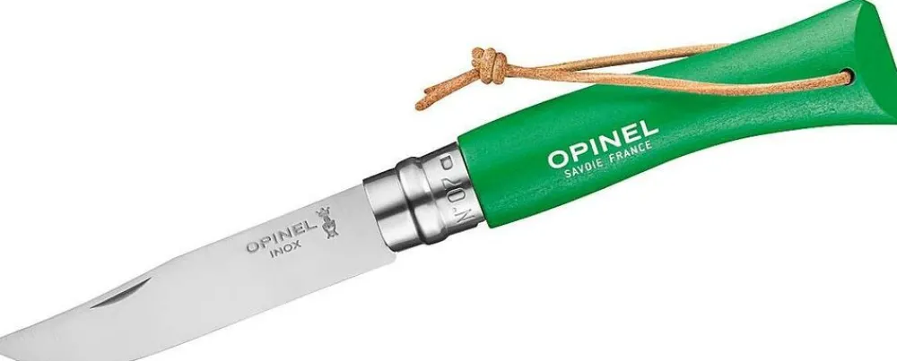 Opinel Messen|N°07 RVS leren koord zakmes