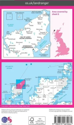 Ordnance Survey Groot-Brittanië & Ierland|Wandelkaart 008 Stornoway & North Lewis