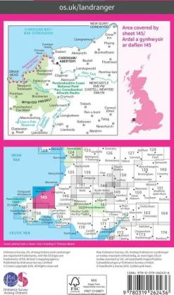 Ordnance Survey Groot-Brittanië & Ierland|Wandelkaart 145 Cardigan & Mynydd Preseli