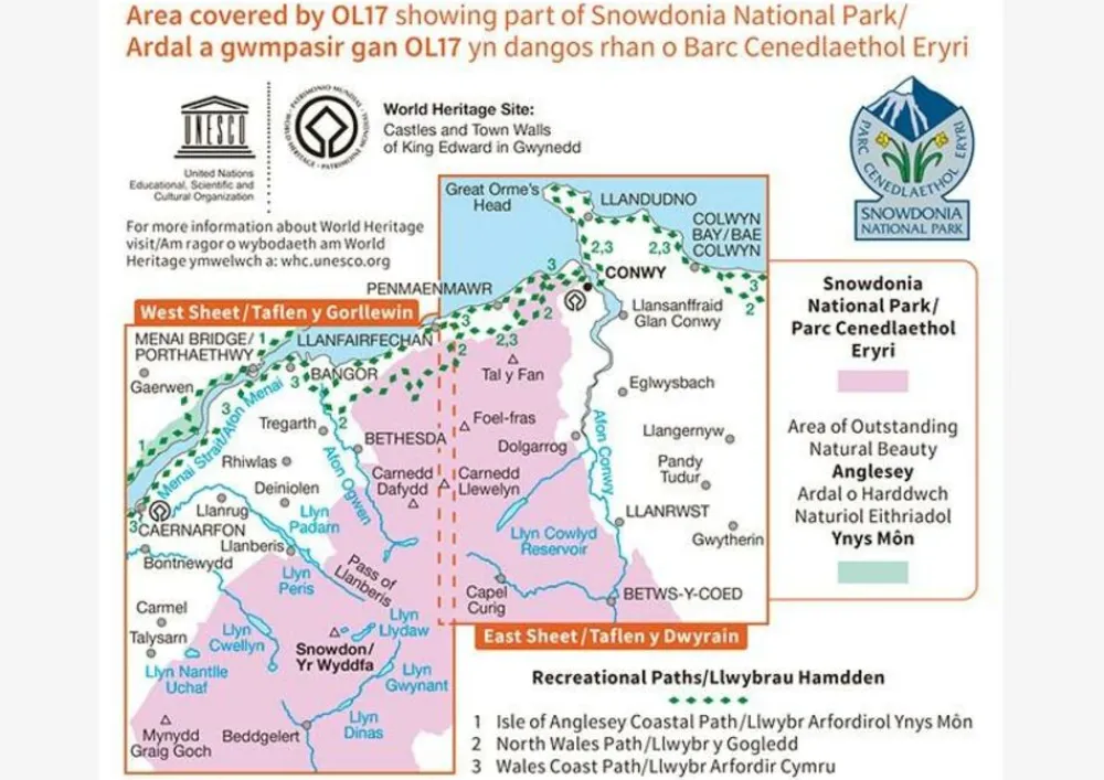 Ordnance Survey Groot-Brittanië & Ierland|Wandelkaart OL17 Active Explorer Snowdon