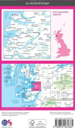Ordnance Survey Groot-Brittanië & Ierland|Wandelkaart 040 Mallaig & Glenfinnan