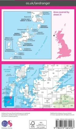 Ordnance Survey Groot-Brittanië & Ierland|Wandelkaart 031 Barra & South Uist