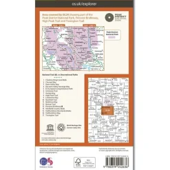 Ordnance Survey Groot-Brittanië & Ierland|Wandelkaart OL24 Explorer Peak District - White Pe