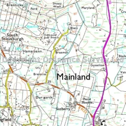 Ordnance Survey Groot-Brittanië & Ierland|Wandelkaart Explorer OL468 Shetland Mainland North East